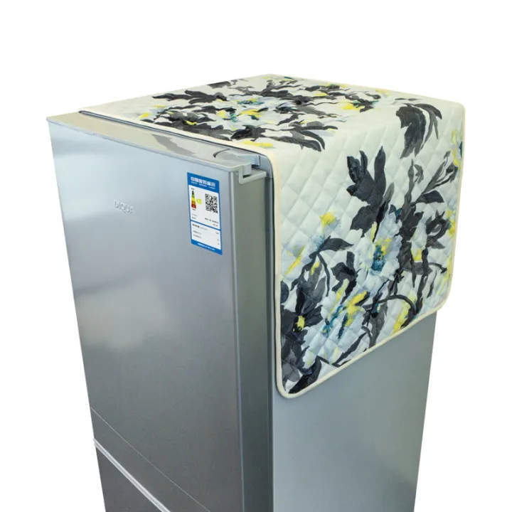 Doublesided printed flower cloth refrigerator dust cover American