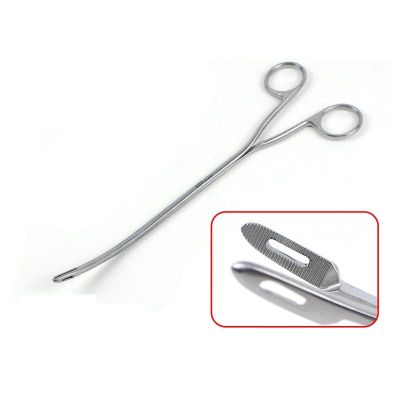 Stainless Steel Intrauterine Device Removal Forceps Elbow Cross Teeth Removal Forceps 22Cm Multifunctional Removal Device
