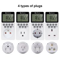 Electronic Digital Timer Socket EU/UK/US/FR Plug Outlet Programmable Timing Socket Control 220V Timer Switch Socket for Kitchen