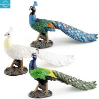 WT【ready stock】Simulation Wild Bird Animal Figurines Toys Realistic Peacock Model Action Figures Education Toys For Kids【cod】