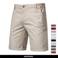 tfu336336 ขายดีที่สุด - /☋☑◆ 2021 New Cotton Shorts Men Business Social Elastic Waist 10 Colors Beach