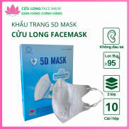 Khẩu trang y tế kháng khuẩn 5D Mask Siêu Mỏng Hộp 10 cái