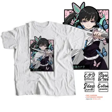 DEMON SLAYER Nezuko Kamado Design T-shirt with DTF (Direct to Film) Anime  Print Rubberized Quality Plain 80% Cotton 20% Polyester, Crew / Round Neck  for Casual Unisex Wear, fit Men Woman, Available