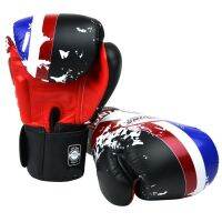 Twins special Boxing Gloves Fancy FBGV-44TH Thai Flag (8,10,12,14,16 oz.) Muay Thai Sparring MMA K1 นวมซ้อมชกทวินส์ สเปเชี่ยล แฟนซี ลายธงชาติไทย หนังแท้ 100%