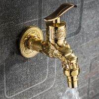 Wall Mounted Faucet Vintage Antique Zinc Alloy Faucet Spigot Bathroom Kitchen Sink Mop Pool Outdoor Garden Faucet Retro Style