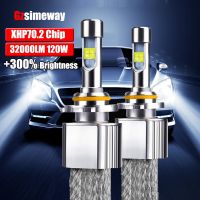 2PCS H11 LED H4 H7 Car Headlight 9005 HB3 9006 9012 D2S D1S H8 H13 LED Bulbs 6000K 5500K XHP70 Chip 120W 32000LM Auto Fog Lamps Bulbs  LEDs  HIDs