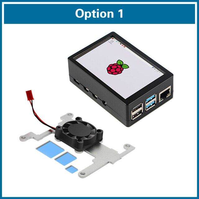 cod-fuchijin77-ชุดอุปกรณ์ไพน์ราสเบอรี่หน้าจอสัมผัส3-5นิ้ว-mhs-3-5นิ้วจอแสดงผล480-320-lcd-พร้อมพัดลมทำความเย็นเคส-abs-สำหรับ4b-ราสเบอร์รี่-pi-4รุ่น-b