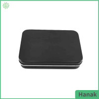 Hanak ที่จัดระเบียบในกล่องชุดอุปกรณ์เอาชีวิตรอดดีบุกโลหะขนาดเล็กสีเงินสีดำแบบฝาพับสำหรับกุญแจเหรียญลูกกวาด