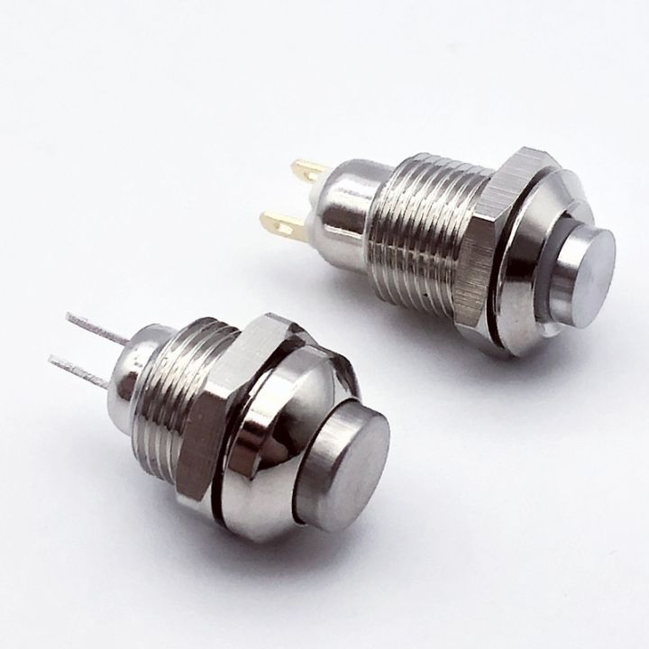 1-pcs10mm-panel-hole-mini-roundmomentary-lockingmetal-push-button-switchhigh-head-2-pinelectrical-equipment1no3a250vac