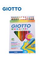 13guejudroto1971 Giotto Mega-Tri Bolsa 12 Maxi Pastelloni Colorido-Lápis De Cor Resistente Colori Punta 55Mm สีพาสเทล