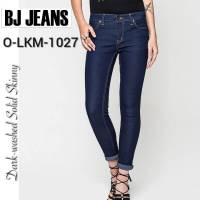 กางเกงยีนส์ Dark-washed Solid Skinny  O-LKM-1027