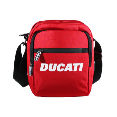 DUCATI กระเป๋าสะพายข้างลิขสิทธิ์แท้ ขนาด 26x20.5x7 cm.DCT49 153 สีแดง