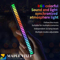 แถบแสงปิ๊กอัพจังหวะไฟ RGB Strip ไฟ Led ฟังเพลงควบคุมด้วยเสียงสำหรับรถห้องนั่งเล่นปาร์ตี้