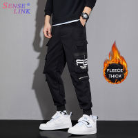 2021 Winter New Fleece Thick Cargo Pants Men Jogging Military Multi-Pocket Tactics Pants Men Fashion Casual Trousers Men Pants