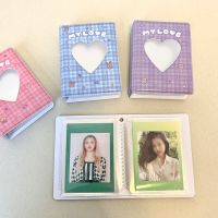 3 Inch Cartoon Plaid Photo Album Small Card Album Cute Animal Print Photocard Storage Book Star Chasing Card Holder Mini INS  Photo Albums