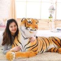 Simulazione ตุ๊กตาเสือจากัวร์สีขาว120ซม. Realistico Tiger &amp; Leopard Giocattoli Di Peluche Morbidi Ananimali Selvatici Bambini Regdi Compleanno Per Bambini