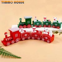 [Timmo House]Christmas 4 Knots Plastic Train Ornament Christmas Decoration For Home Xmas Decor New Year Kids Gift