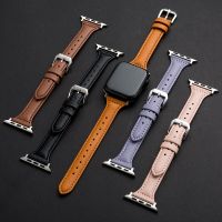 ℗❈ Small Waist Microfiber Leather Bands for Apple Watch 38/40/41/45/42/44mm Slim Watchband for iWatch Series SE 7 6 5 4 3