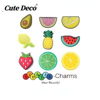 【Cute Deco】Lovely Fruits (10 Types) Grape / Strawberry / Durian / Peach /Charm Button Deco/ Cute Jibbitz Croc Shoes / Charm Resin Material for Shoe Accessories