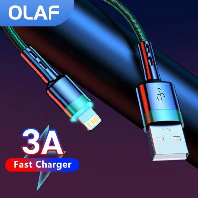 （SPOT EXPRESS） OLAF USB Chargerfor iPhone 3ACharging สำหรับ iPhone 13ProX XRPhone Data Cord
