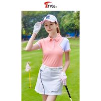 2023 New Summer Women Golf Short Sleeved T Shirts Ladies Sports Slim Clothes Quick Dry Breathable Tennis Clothing S-XL