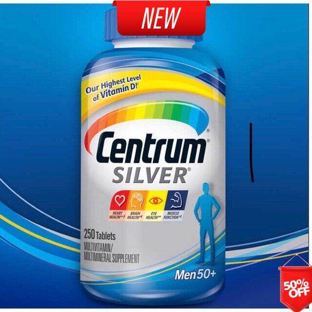 best-seller-ของแท้-พร้อมส่ง-centrum-silver-men-50-รุ่น275เม็ด-สำหรับผู้ชายอายุ-50-ปีขึ้นไปหมดอายุ-05-2023แพคเกจใหม่-สินค้าลับ