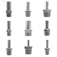 ❏▩ 304 Stainless Steel 1/8 1/4 3/8 1/2 3/4 2 BSP Male Thread Pipe Fitting x 6mm-50mm Barb Hose Tail Pagoda Coupling Connector