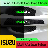 เหมาะสำหรับ ISUZU 3D Matt Carbon Fiber Luminous Door Bowls Handle Stickers Anti-Collision Strip