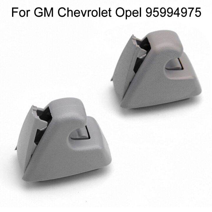 2pcs Car Sun Visor Clip Gray Auto Sun Visor Support Clip Retainer Bracket Hook For Gm Chevrolet
