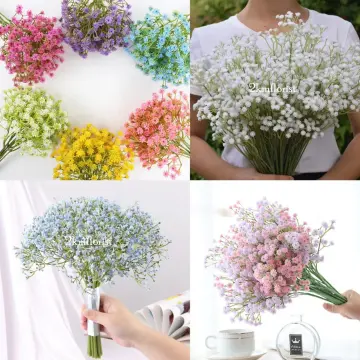 Artificial Fake Baby's Breath Gypsophila Silk Flowers Bouquet Home