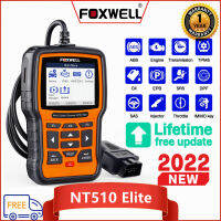 FOXWELL NT510 Elite Full System เครื่องสแกน OBD2พร้อมฟังก์ชั่นรีเซ็ต10 + รองรับการเข้ารหัสหัวฉีดทดสอบแบบแอคทีฟแบบสองทิศทางสำหรับ Hyundai/toyota/bwm/benz/isuzu /Honda แบรนด์ยานยนต์เดี่ยวปิดไฟเครื่องยนต์ OBD 2ฟังก์ชั่นเต็มรูปแบบสแกนเครื่องมือวิเคราะห์