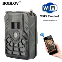 BOBLOV PR300 WIFI ป่า24MP กล้องทหารพรานสัตว์สังเกตกล้องวิดีโอกันน้ำไนท์วิชั่น IR Trail การบันทึกสำหรับ Farm Security