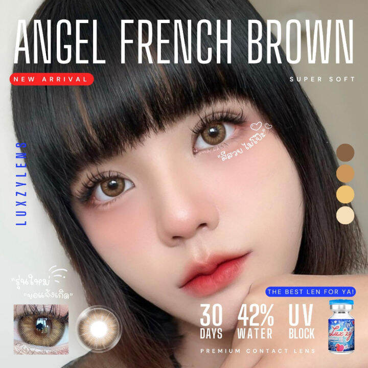 คอนแทคเลนส์-ขนาดกลาง-brown-gray-angel-french-luxzylens