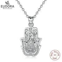 EUDORA 100% 925เงินสเตอร์ลิง Hamsa จี้มือสร้อยคอโชคดีเครื่องประดับแสนสวยเด็กหญิงเด็กชายวันเกิดของขวัญแปลกใจ D283