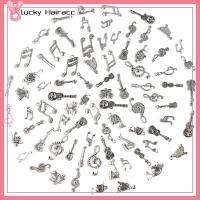 LUCKY HAIRACC กลุ่มขนาดใหญ่มาก คอลเลกชันเสน่ห์ดนตรี โน๊ตดนตรี งานหัตถกรรมหัตถกรรม เครื่องรางโลหะสวยงาม 80ชิ้นค่ะ เงินทิเบตเงิน เสน่ห์เพลงสำหรับการทำเครื่องประดับ การทำเครื่องประดับ