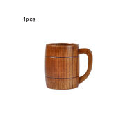 320ml Jujube Beer Wooden Mug Creative Tea Coffee Cups Mugs Personality Bar Kitchen With Handle Wooden Beer Mug With Ears cocina