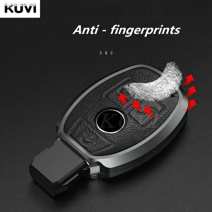 เคส-kunci-remote-mobil-หนังอัลลอยด์มีสายสำหรับเมอร์เซเดสเบนซ์-cla-glc-glla-glk-w210-w211-w204-w176-a-bc-r-ชั้น-amg