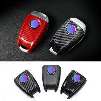 Carbon Fiber Key Shell 3D Keychains Car Key Protector Cover for Alfa Romeo Giulia Stelvio Key Shell