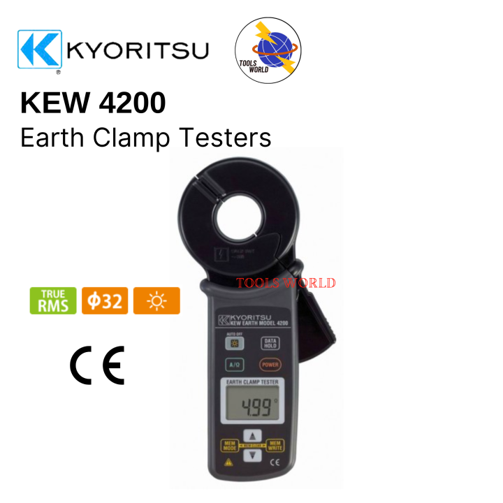 Kyoritsu 4200 True RMS Digital Earth Clamp Tester Original 1 Year