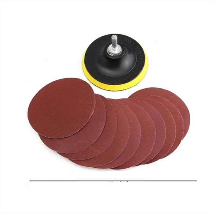 100pcs 4 Sanding Sanding Disc PadDisc M10 Drill Adapter Hook Loop