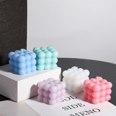 1PC Modern Home Decoration Big Cube Bubble Candle Soy Wax Aromatherapy Scented Candles Home Decorative Candles Birthday Gift