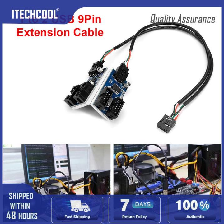 【original】motherboard Usb 9 Pin Header Splitter Cable Desktop Usb20 Hub Connector Adapter Lazada 5592