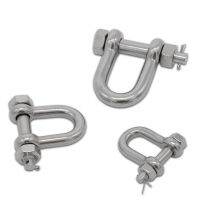 【CW】 304 Stainless Steel M16 Heavy Duty DEE Shackle With Nut amp; Safty Pin Buckle Bolt Anchor