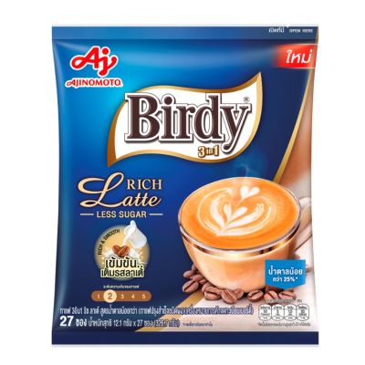 BIRDY เบอร์ดี้ 3อิน1 ริชลาเต้ กาแฟ 3อิน1 12.1กรัม (X 27ซอง) รหัสสินค้า cho0060ok