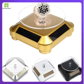 360 Degree Rotating Display Stand Battery Double Use Motorized Display  Solar Rotating Automatic Revolving Platform for Jewelry Collection