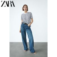 ZARA丨 new womens basic round collar short sleeve stripe T-shirt 0962349 104