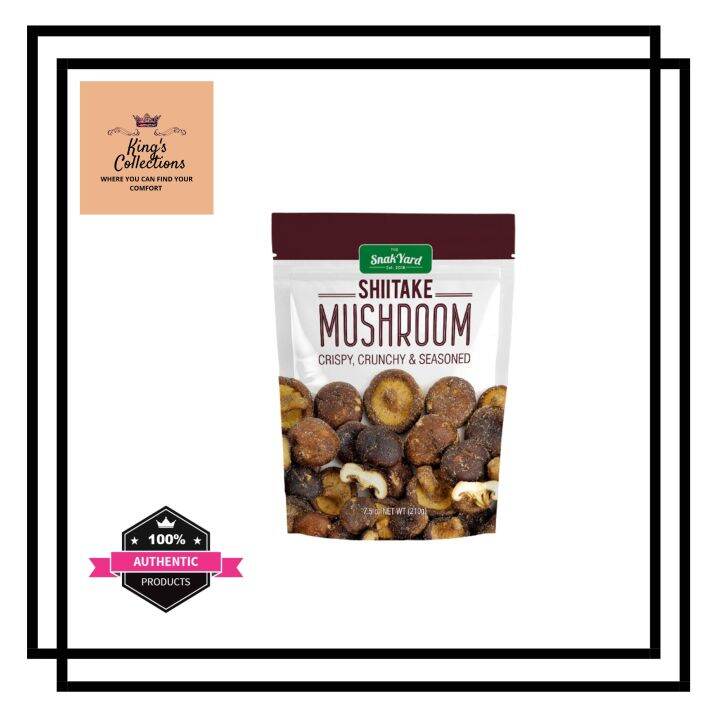 THE SNAK YARD Shiitake Mushroom Crispy, Crunchy & Seasoned 7.5oz