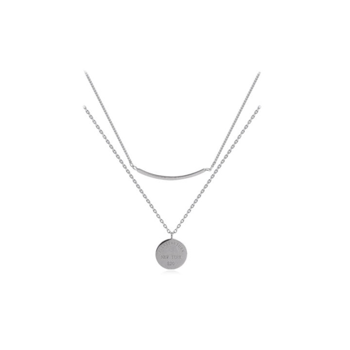anenjery-925-sterling-silver-double-layer-round-disc-necklaces-for-women-sweater-chain-all-match-jewelry-wholesale