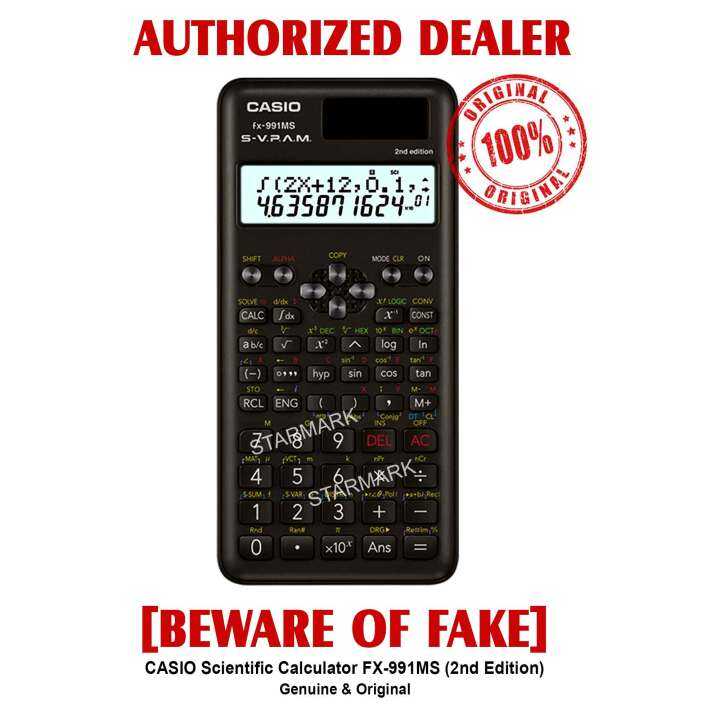 Casio Scientific Calculator FX-991MS 2nd Edition Calculators Heavy Duty ...