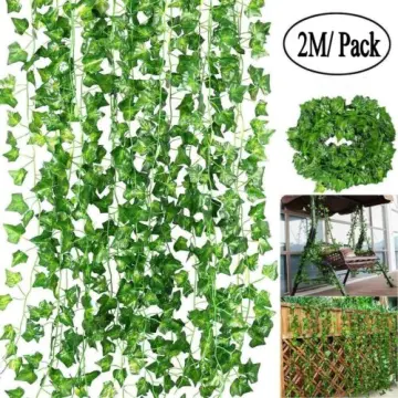 2M Ivy green Fake Leaves Garland Plant Vine Foliage Home Decor